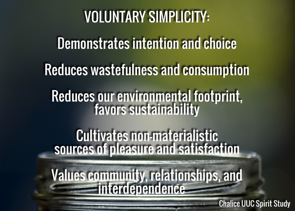 Voluntary Simplicity qualities